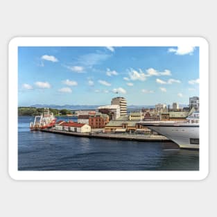 Stavanger Harbourside as Digital Art Sticker